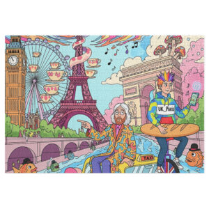 Jigsaw puzzle with tin