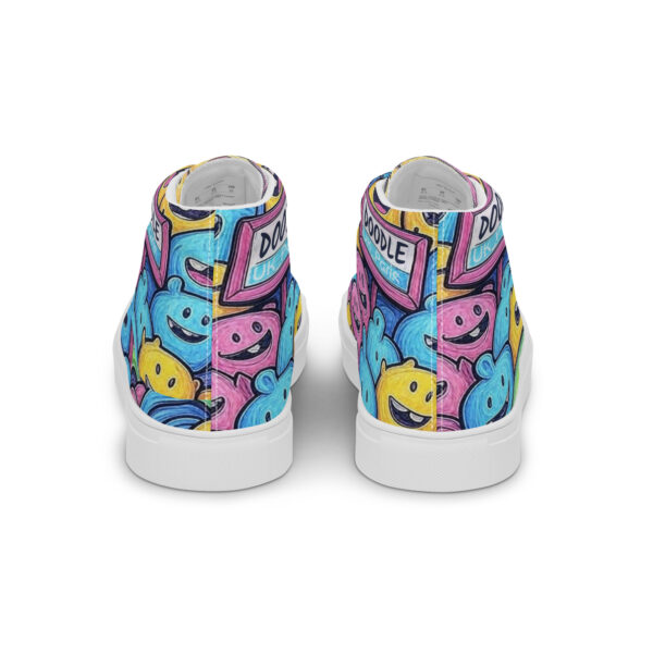 UK_Paris “DOODLE” High-Top Canvas Trainers - Image 10