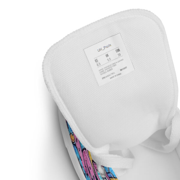 UK_Paris “DOODLE” High-Top Canvas Trainers - Image 18