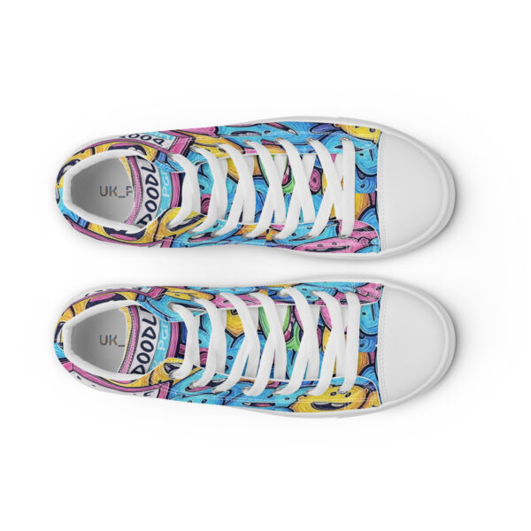 UK_Paris “DOODLE” High-Top Canvas Trainers - Image 14