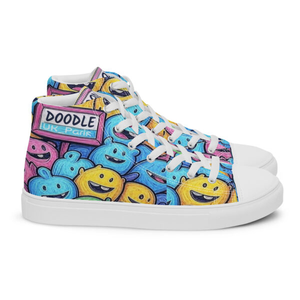 UK_Paris “DOODLE” High-Top Canvas Trainers - Image 15