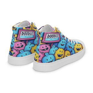 UK_Paris “DOODLE” High-Top Canvas Trainers