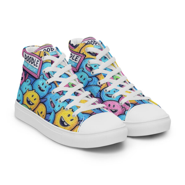 UK_Paris “DOODLE” High-Top Canvas Trainers - Image 17